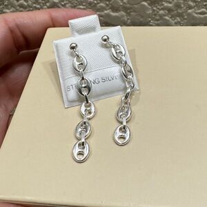 Elegant Silver Chain Earrings